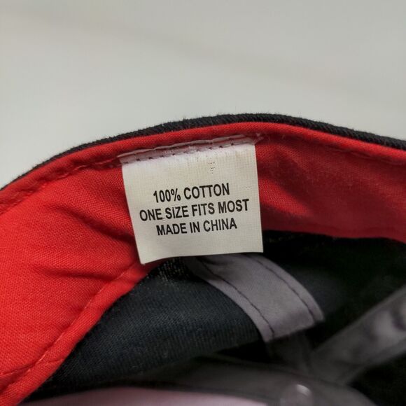 Strike King Fishing Lure Strapback Hat Red Black OSFM Embroidered Logo - Picture 11 of 12